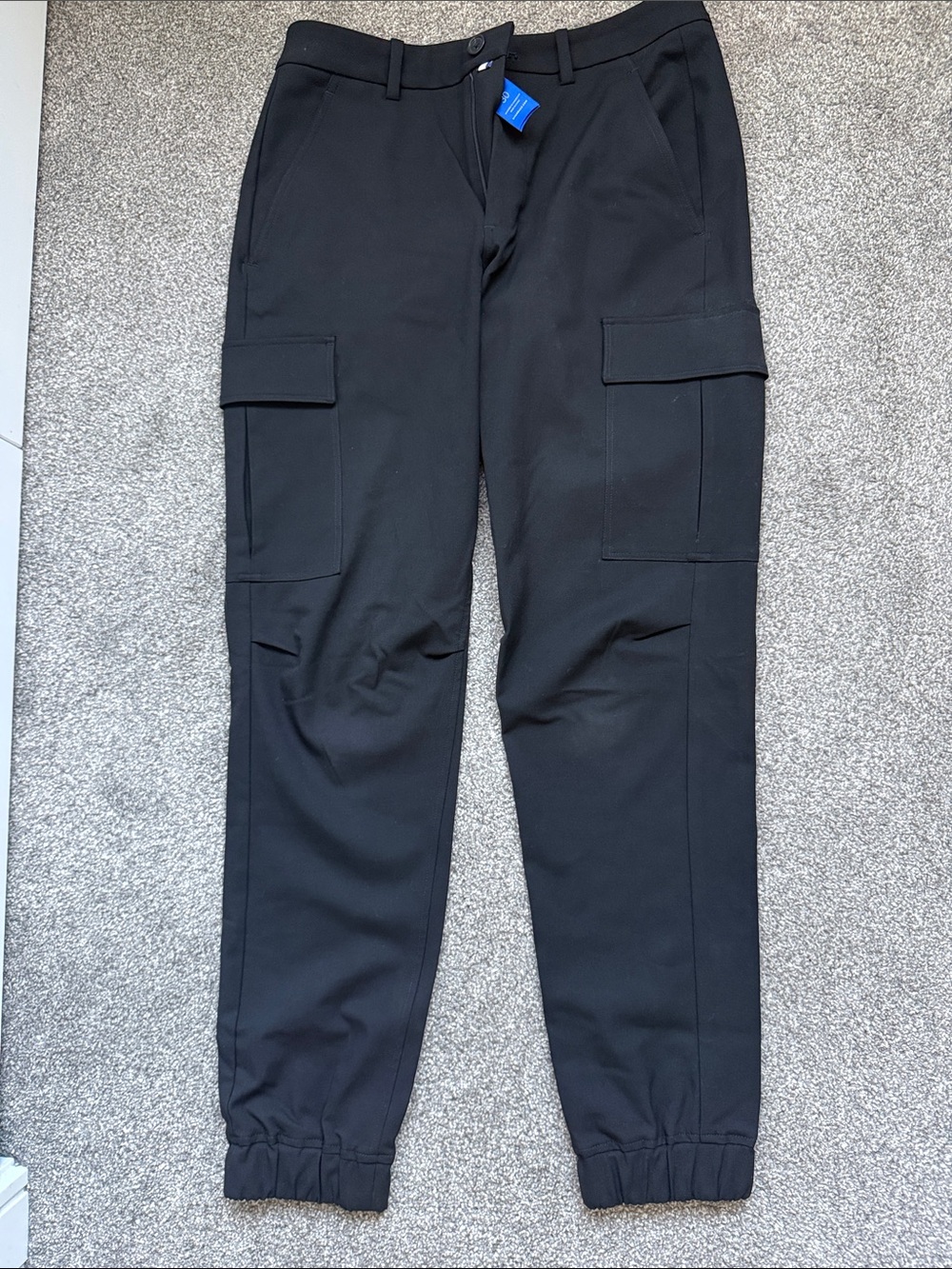 Kit and Ace Men’s Black Recycled Suiting Cargo Pants